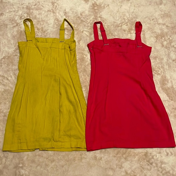 2pc Lot Forever 21 Mini Dress Size Small Pink and Mustard - Picture 6 of 8